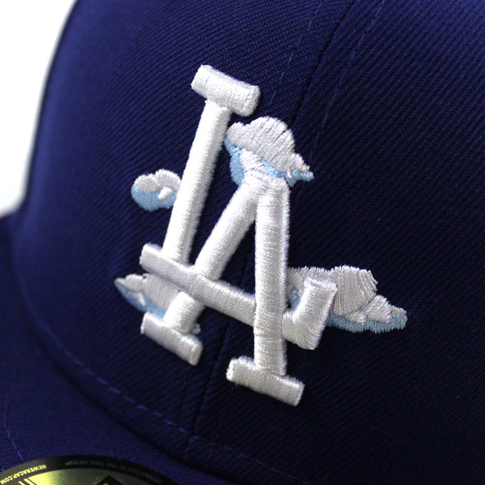 Los Angeles Dodgers COMIC CLOUD 2020 World Series New Era 59Fifty Fitted Hat (Team Color Sky Blue Under Brim)