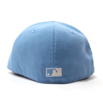 Love New York Yankees 1998 World Series New Era 59Fifty Fitted Hat (Glow in the Dark Sky Blue Pink Under Brim)