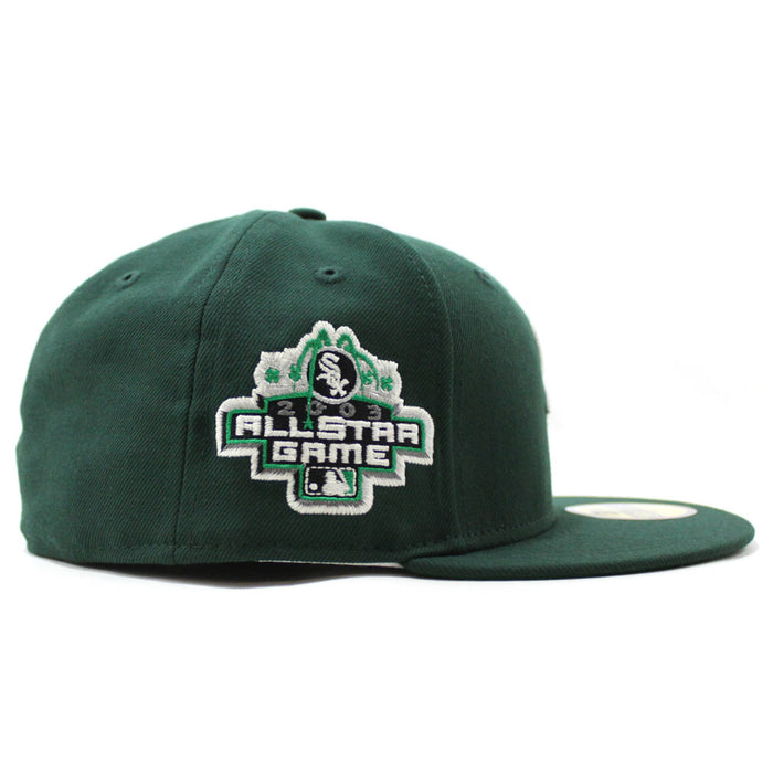 Lucky Clover Chicago White Sox 2003 All-Star Game New Era Fitted 59Fifty Hat (Glow in the Dark Dark Green Green Under Brim)