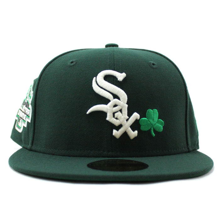 Lucky Clover Chicago White Sox 2003 All-Star Game New Era Fitted 59Fifty Hat (Glow in the Dark Dark Green Green Under Brim)