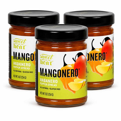 Mangonero Pepper Spread | Pack of 3 | 9 oz | Gluten Free | Chili Dawg's Foods of Fire