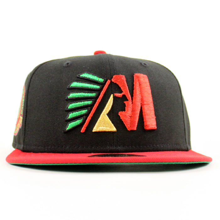 MEMPHIS CHICKS SOUTHERN LEAGUE New Era 59Fifty Fitted Hat (Black Scarlet Red Green Under Brim)