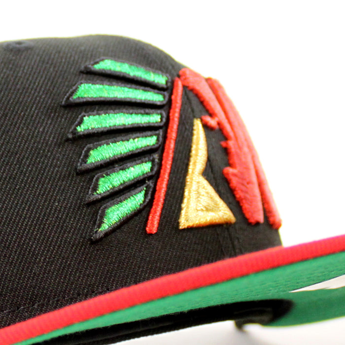 MEMPHIS CHICKS SOUTHERN LEAGUE New Era 59Fifty Fitted Hat (Black Scarlet Red Green Under Brim)