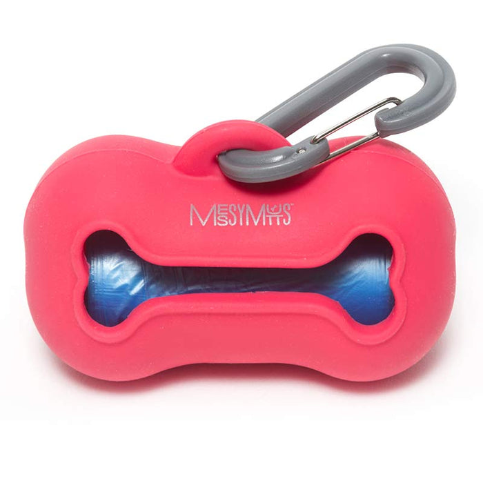 Messy Mutts Silicone Pet Waste Bag Holder Red - Paw Naturals