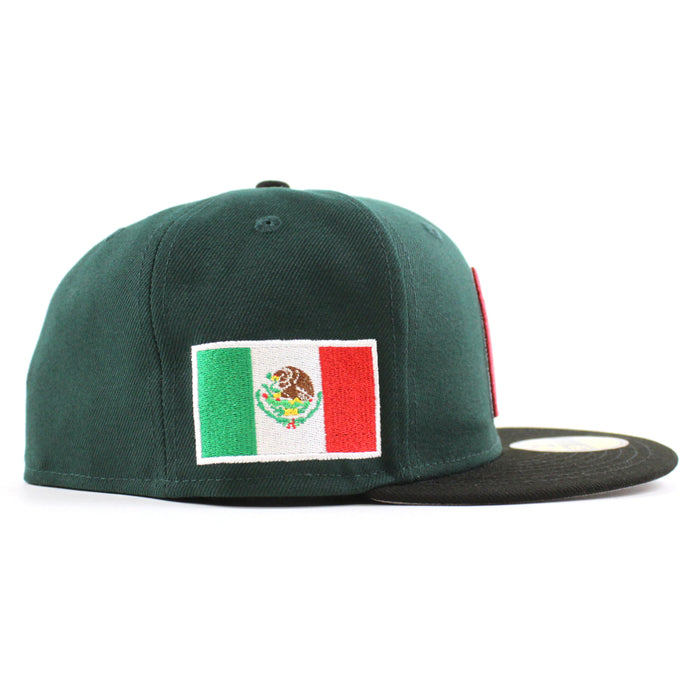 Mexico 2023 World Baseball Classic (WBC) New Era 59Fifty Fitted Hat (Dark Green Black Gray Under Brim)