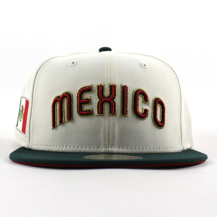Mexico 2023 World Baseball Classic (WBC) New Era 59Fifty Fitted Hat (Dark Green Black Gray Under Brim)