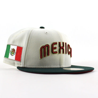 Mexico 2023 World Baseball Classic (WBC) New Era 59Fifty Fitted Hat (Dark Green Black Gray Under Brim)