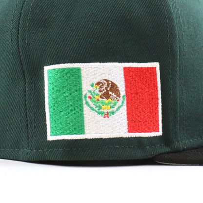Mexico 2023 World Baseball Classic (WBC) New Era 59Fifty Fitted Hat (Dark Green Black Gray Under Brim)