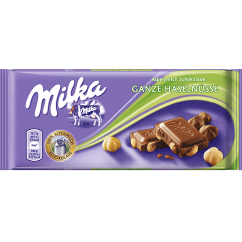 Milka Alpine Chocolate Bar with Whole Hazelnut 250g (Milka) - MezeHub