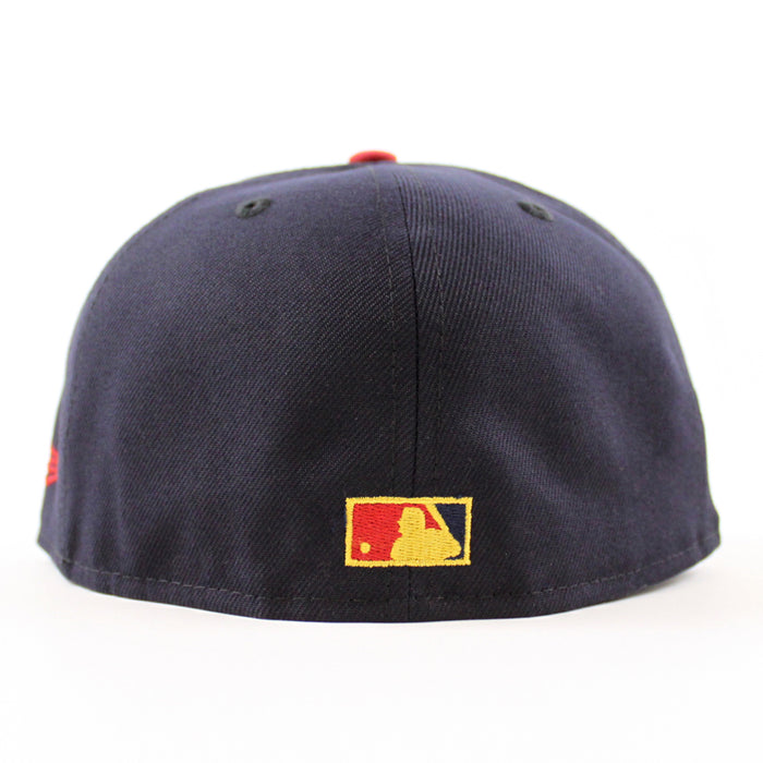 Milwaukee Brewers 25TH New Era 59Fifty Fitted Hat (Navy Pinot Red Bronze Under Brim)