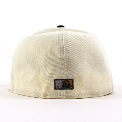 Milwaukee Brewers 50th New Era 59Fifty Fitted Hat (Chrome White Black and Gray Under Brim)