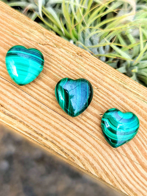 Mini Malachite Crystal Heart