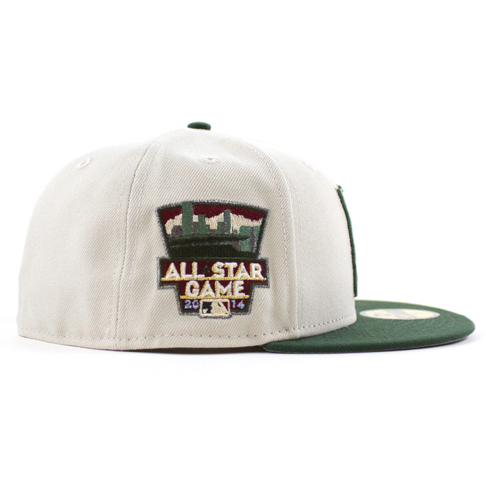 Minnesota Twins 2014 All Star game New Era 59Fifty Fitted Hat (Stone Cilantro Green and Gray Under Brim)
