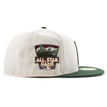Minnesota Twins 2014 All Star game New Era 59Fifty Fitted Hat (Stone Cilantro Green and Gray Under Brim)