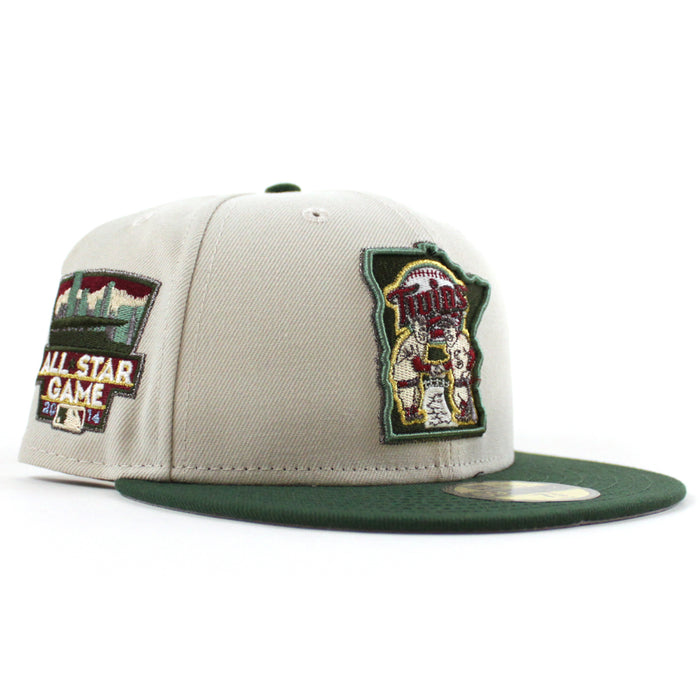 Minnesota Twins 2014 All Star game New Era 59Fifty Fitted Hat (Stone Cilantro Green and Gray Under Brim)
