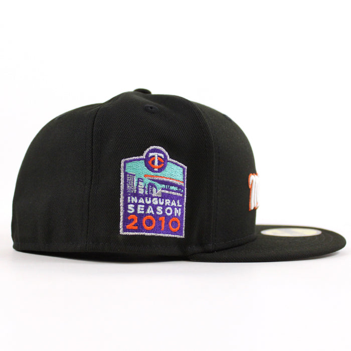 Minnesota Twins Inaugural Season 2010 New Era 59Fifty Fitted Hat (Black and Gray Under Brim)