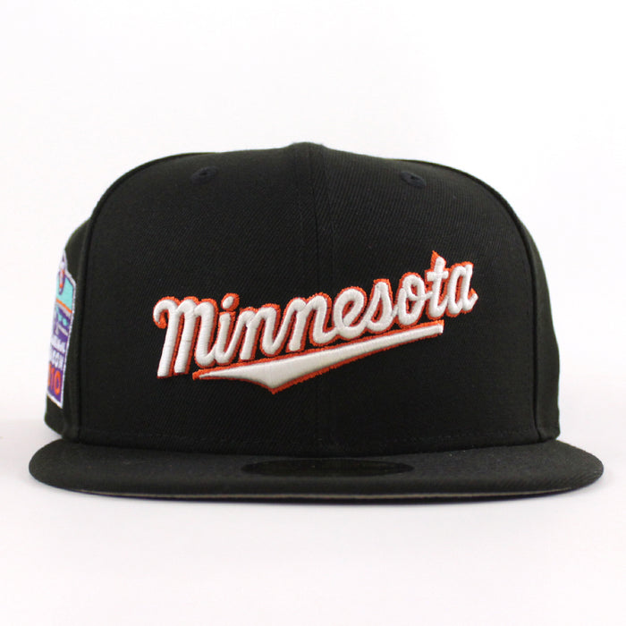 Minnesota Twins Inaugural Season 2010 New Era 59Fifty Fitted Hat (Black and Gray Under Brim)