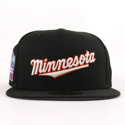 Minnesota Twins Inaugural Season 2010 New Era 59Fifty Fitted Hat (Black and Gray Under Brim)