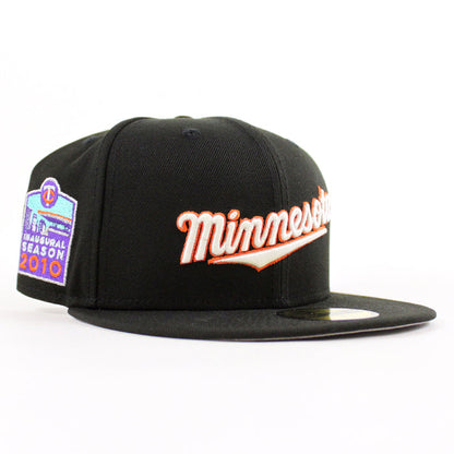 Minnesota Twins Inaugural Season 2010 New Era 59Fifty Fitted Hat (Black and Gray Under Brim)