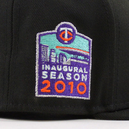 Minnesota Twins Inaugural Season 2010 New Era 59Fifty Fitted Hat (Black and Gray Under Brim)