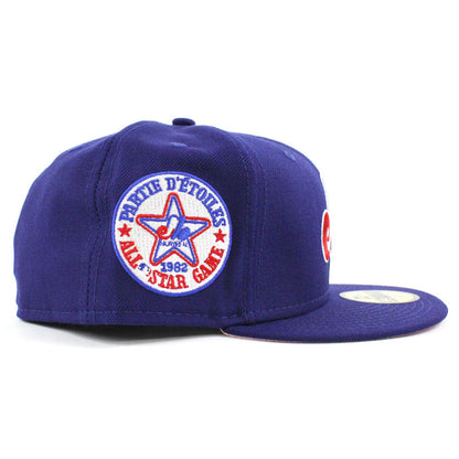 Montreal Expos 1982 All Star Game New Era Fitted 59Fifty Hat (Blue PINK Under Brim)