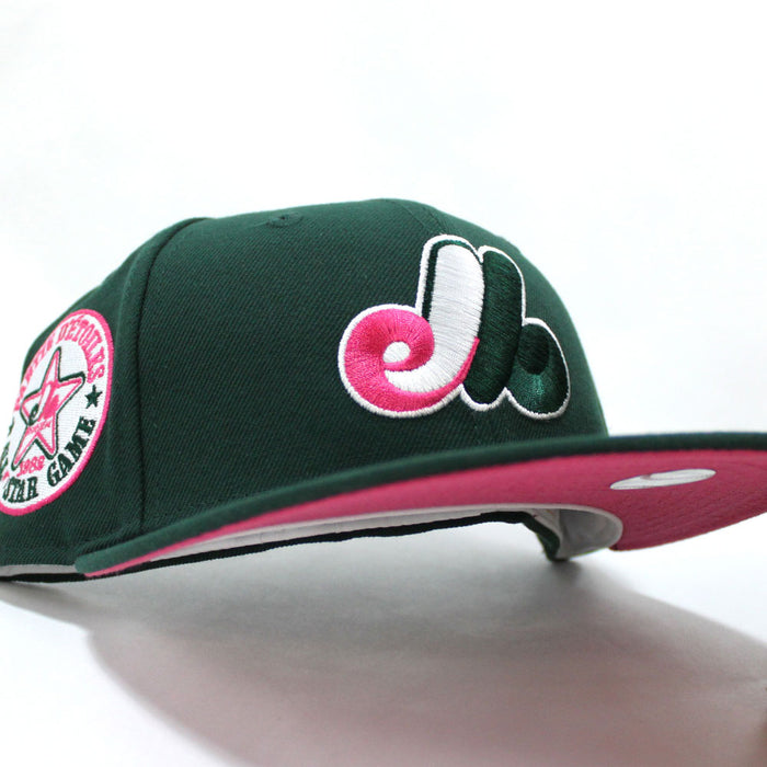 Montreal Expos 1982 All Star Game New Era Fitted 59Fifty Hat (Dark Green Beet Under Brim)
