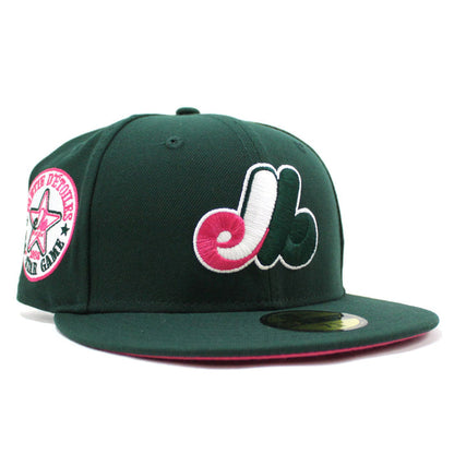 Montreal Expos 1982 All Star Game New Era Fitted 59Fifty Hat (Dark Green Beet Under Brim)