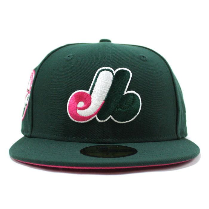 Montreal Expos 1982 All Star Game New Era Fitted 59Fifty Hat (Dark Green Beet Under Brim)