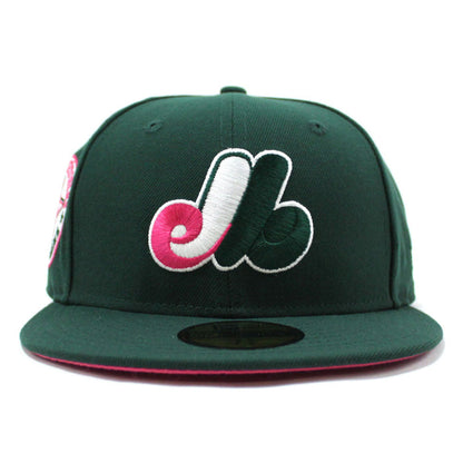 Montreal Expos 1982 All Star Game New Era Fitted 59Fifty Hat (Dark Green Beet Under Brim)