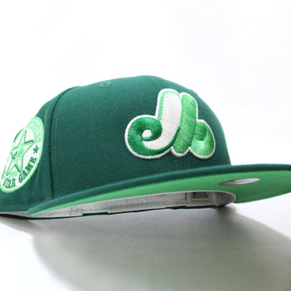 Montreal Expos 1982 All Star Game New Era Fitted 59Fifty Hat (Emerald Green Light Green Under Brim)