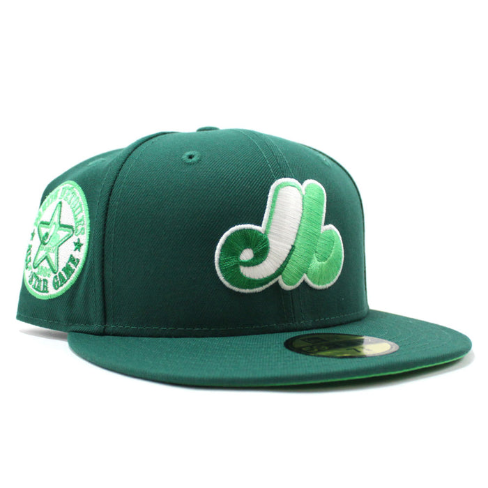 Montreal Expos 1982 All Star Game New Era Fitted 59Fifty Hat (Emerald Green Light Green Under Brim)