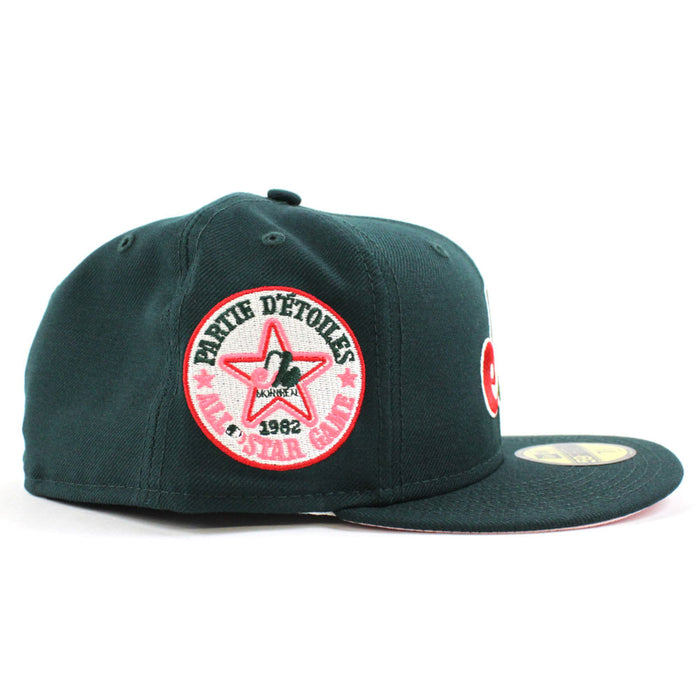 Montreal Expos 1982 All-Star Game New Era Fitted 59Fifty Hat (Green Pink Under Brim)