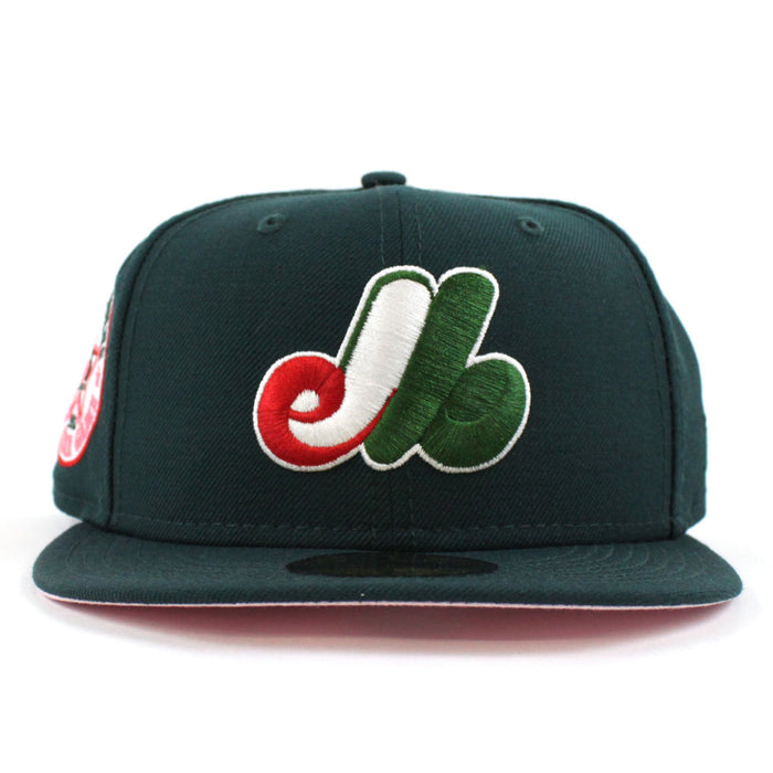 Montreal Expos 1982 All-Star Game New Era Fitted 59Fifty Hat (Green Pink Under Brim)