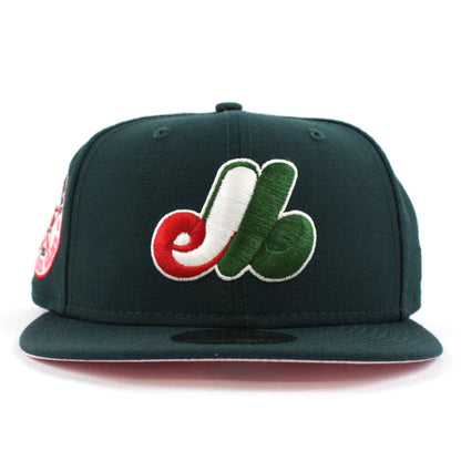 Montreal Expos 1982 All-Star Game New Era Fitted 59Fifty Hat (Green Pink Under Brim)