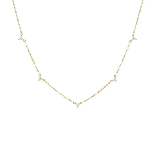 Multi CZ Trio Necklace