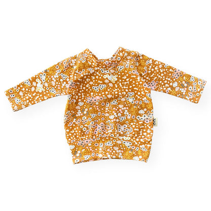 Mustard Floral Lounge Top