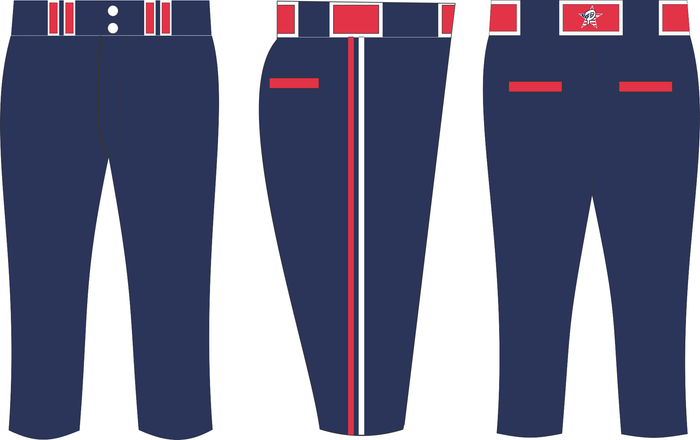 Navy Softball Pants (R&W Piping)
