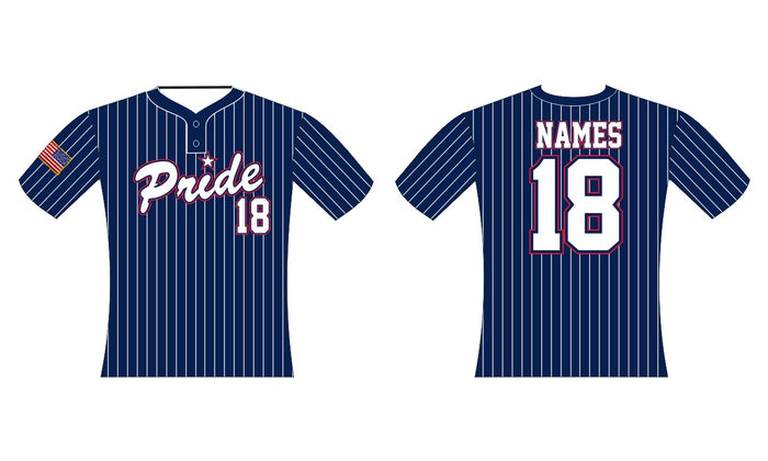 Navy / White Pinstripe Softball Jersey