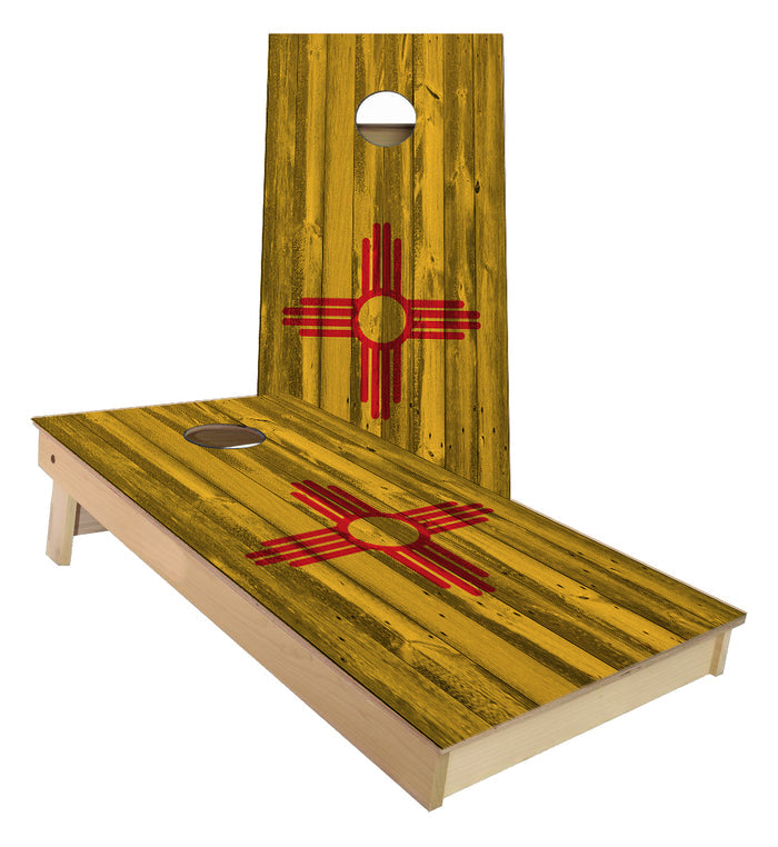 New Mexico State Flag Cornhole Boards