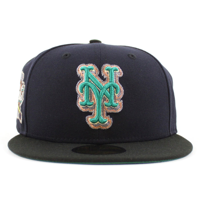 New York Mets 1962 METS 40TH ANNIVERSARY  New Era 59Fifty Fitted Hat (Navy Black Emerald Under Brim)