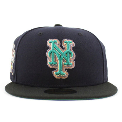 New York Mets 1962 METS 40TH ANNIVERSARY  New Era 59Fifty Fitted Hat (Navy Black Emerald Under Brim)