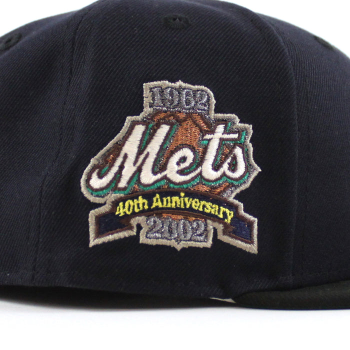 New York Mets 1962 METS 40TH ANNIVERSARY  New Era 59Fifty Fitted Hat (Navy Black Emerald Under Brim)