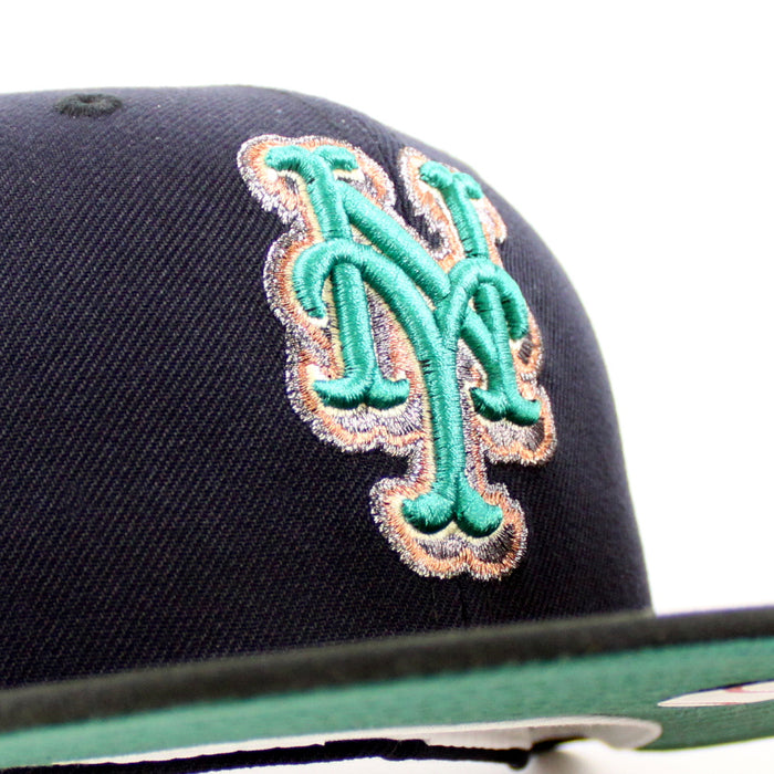 New York Mets 1962 METS 40TH ANNIVERSARY  New Era 59Fifty Fitted Hat (Navy Black Emerald Under Brim)