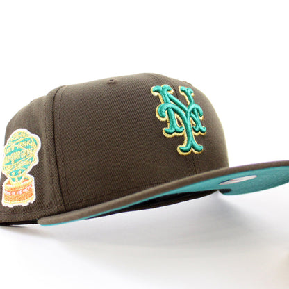 New York Mets 1964 All Star Game 59Fifty New Era Fitted Hat (Walnut Turquoise Under Brim)