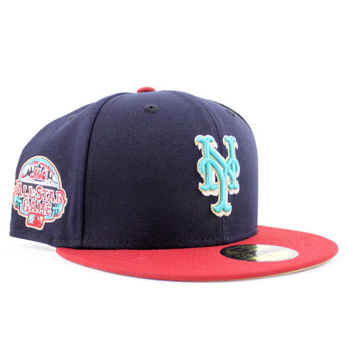 New York Mets 2013 All Star Game 59Fifty New Era Fitted Hat (Navy Cardinal Khaki Under Brim)