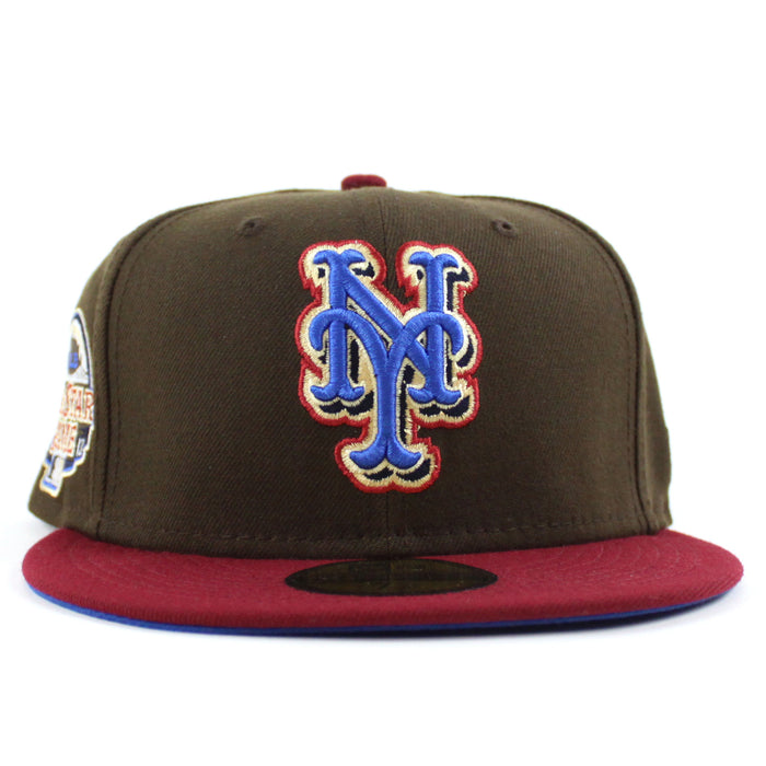 New York Mets 2013 All Star Game New Era 59Fifty Fitted Hat (Walnut Cardinal Azur Blue Under Brim)