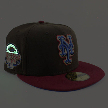 New York Mets 2013 All Star Game New Era 59Fifty Fitted Hat (Walnut Cardinal Azur Blue Under Brim)
