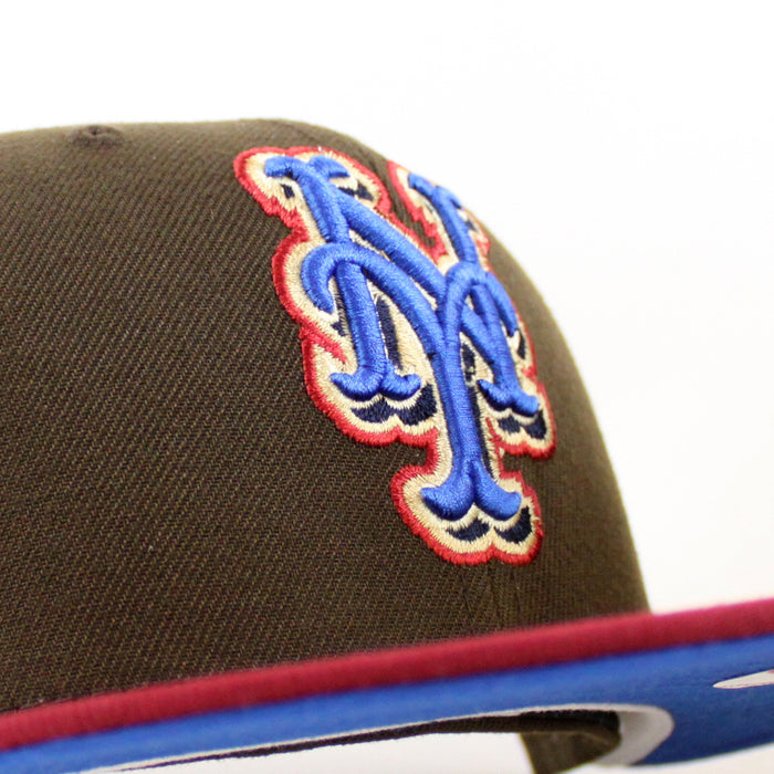 New York Mets 2013 All Star Game New Era 59Fifty Fitted Hat (Walnut Cardinal Azur Blue Under Brim)