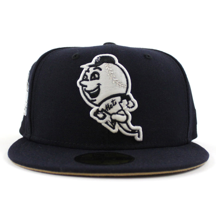 New York Mets 2015 World Series New Era 59Fifty Fitted Hat (GITD Navy Blue Khaki Under Brim)