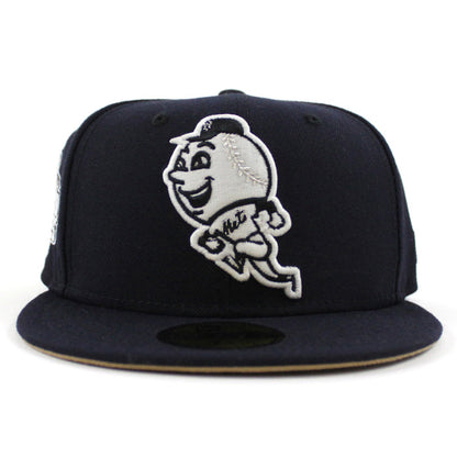 New York Mets 2015 World Series New Era 59Fifty Fitted Hat (GITD Navy Blue Khaki Under Brim)